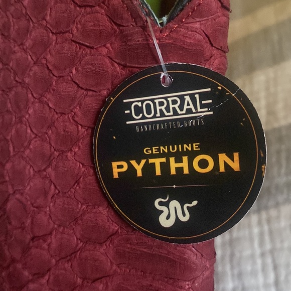 Corral Red Python Tall Top Full Exotic A4194 - Picture 13 of 13